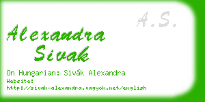 alexandra sivak business card