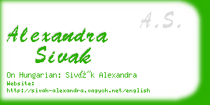 alexandra sivak business card